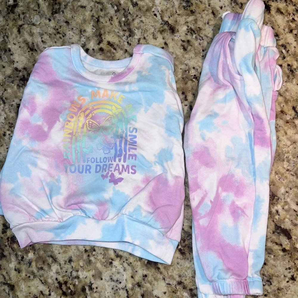 Garanimals Kids Matching Pajama Sets - Pastel Blue, Lavender, Mint & Tie-Dye